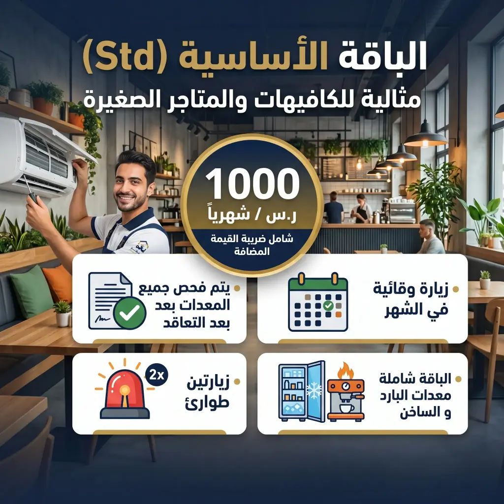 باقة الصيانة الوقائية القياسية للمقاهي